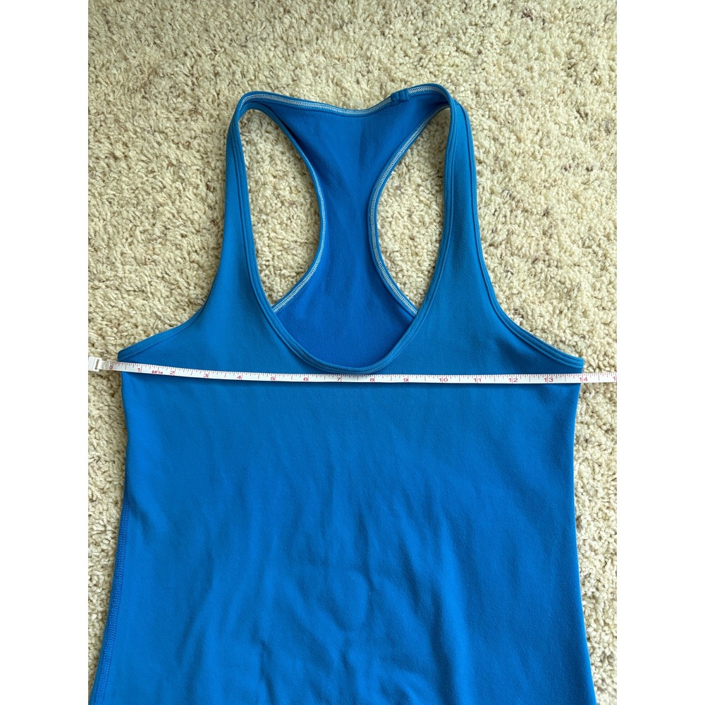 Lululemon Cool Racerback Tank Top Size 4 Blue Yoga Gym Activewear - Picture 5 of 5